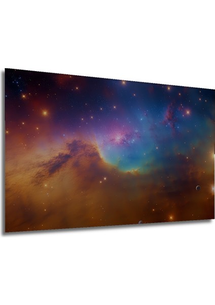 Nebula Gökyüzü Yağlı Boya Görünümlü Dekoratif Ahşap Ev/işyeri/ofis Kare Tablo modelleri