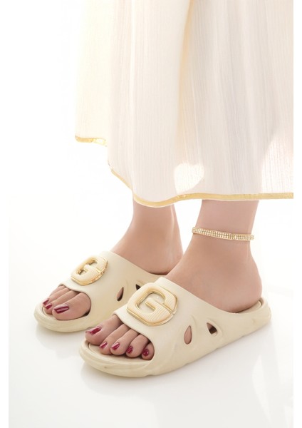 Kadın Terlik Kaydırmaz Su Geçirmez Şık Ev Dışarı Plaj Yazlık Günlük Terlik