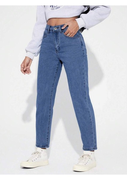 Kadın Boyfriend Denim Jean Pantolon