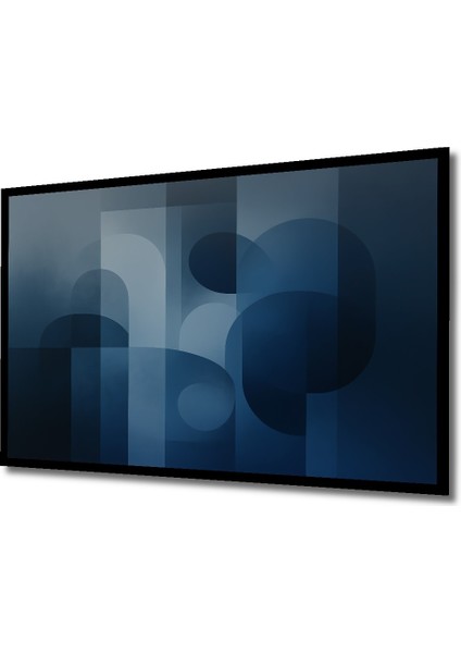 Çerçeve Görünümlü Mavi Geometrik Dans Modern Sanat Dekoratif Ahşap Ev/işyeri/ofis Kare Tablo fiyatları