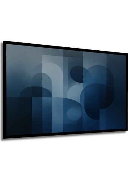 Çerçeve Görünümlü Mavi Geometrik Dans Modern Sanat Dekoratif Ahşap Ev/işyeri/ofis Kare Tablo modelleri