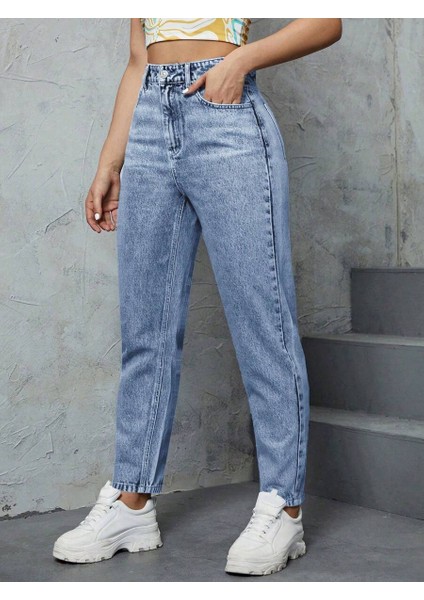 Kadın Boyfriend Denim Jean Pantolon