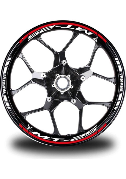 Kırmızı Yamaha mt 25 Takım Jant Sticker Etiket