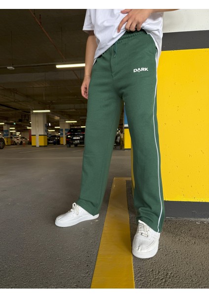 Erkek Şeritli Baskılı Oversize Baggy Eşofman