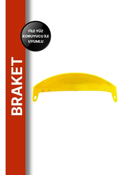 Yüz Koruyucu Siperlik Alınlığı Braket Sarı Renk Endüstriyel Güvenlik Ekipmanı 3 Adet modelleri