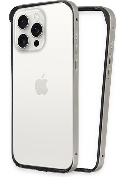 CPT90 iPhone 15 Pro Max Land Bumper Koruma Kapak - Titan Gri