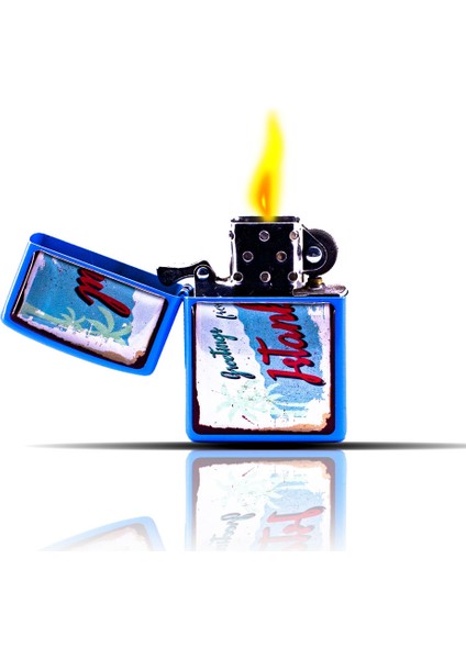 Istanbul Temalı Mavi Benzinli Çakmak modelleri