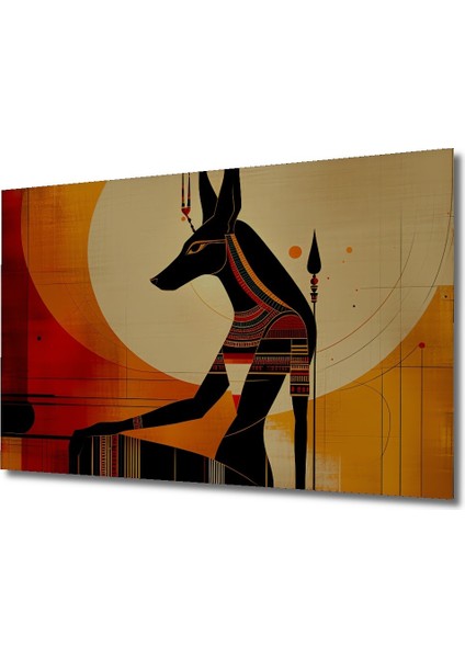 Mısır Tanrısı Anubis Yağlı Boya Görünümlü Dekoratif Dekoratif Ahşap Ev/işyeri/ofis Kare Tablo fiyatları