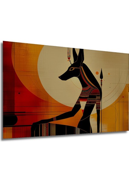 Mısır Tanrısı Anubis Yağlı Boya Görünümlü Dekoratif Dekoratif Ahşap Ev/işyeri/ofis Kare Tablo modelleri