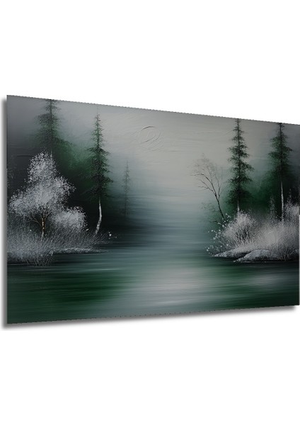 Büyülü Orman Yağlı Boya Görünümlü Dekoratif Ahşap Ev/işyeri/ofis Kare Tablo modelleri