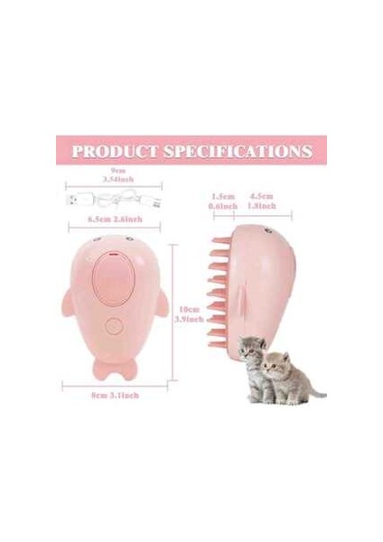 Pembe Balık Tasarımlı Buharlı Kedi Tarağı 7X10CM fiyatları