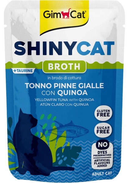 Shinycat Pouch Sarı Yüzgeçli Ton Balıklı ve Kinoalı Yetişkin Kedi Konservesi 70 gr