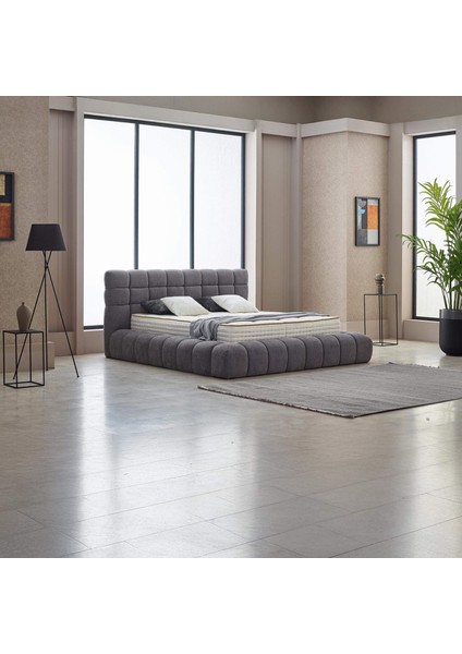 Alegria Çift Kişilik Baza Başlık Seti - Antrasit