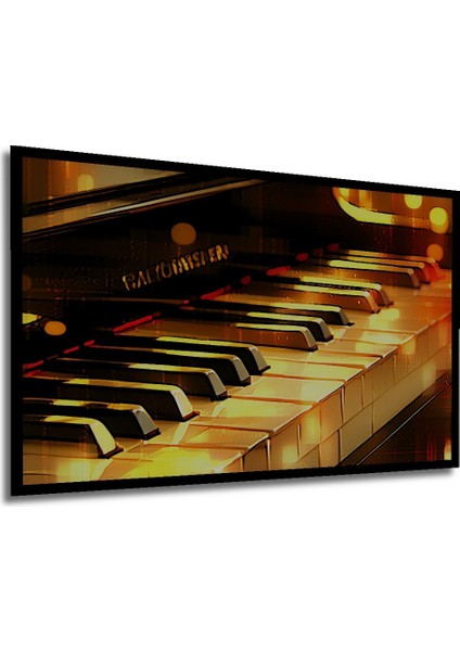Çerçeve Görünümlü Altın Piyanist Yağlı Boya Görünümlü Dekoratif Ahşap Ev/işyeri/ofis Kare Tablo modelleri
