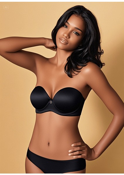 Destekli Pamuklu Straplez Sütyen