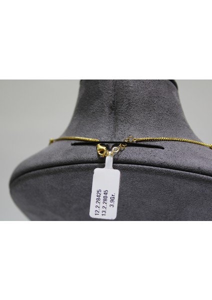 14 Ayar Gerçek Altın Dorikalı Zincir Kolye