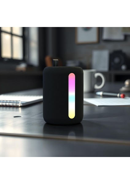 PBS228 Işıklı Taşınabilir Kablosuz Bluetooth Speaker Hoparlör 1200 Mah Siyah fırsatları