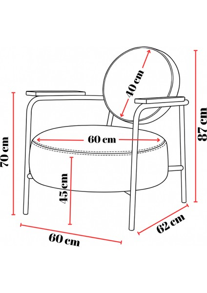 Venüs Modern Berjer Tekli Koltuk - Ofis Koltuğu - Metal Ayak - Acı Kahve fiyatları