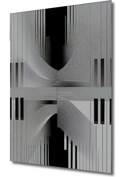 Piyano Tuşları Soyut Sanat Siyah Beyaz Görünümlü Dekoratif Ahşap Ev/işyeri/ofis Kare Tablo fiyatları