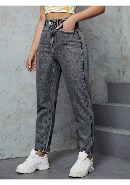 Kadın Boyfriend Denim Jean Pantolon