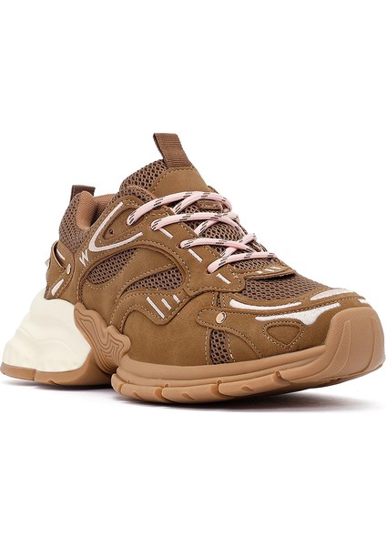 Kadın Camel Bağcıklı Kalın Tabanlı Sneaker 25AFD430414