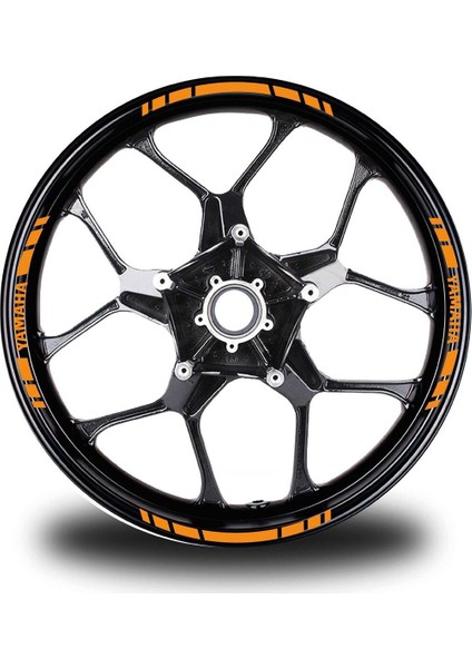 Yamaha Yazılı Kısa Yazısız Kısa Dış Şerit 16'lı Tek Renk Jant Sticker Modeli