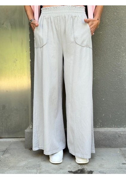 Gabardin Kumaş Bol Paça Pantolon modelleri