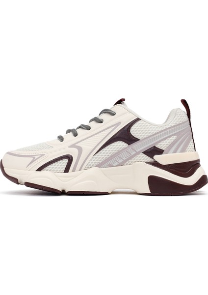 Kadın Bordo Bağcıklı Kalın Tabanlı Sneaker 25AFD431114 fiyatları