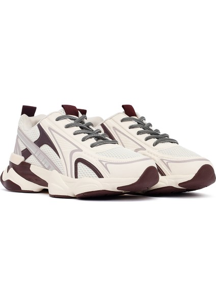 Kadın Bordo Bağcıklı Kalın Tabanlı Sneaker 25AFD431114 modelleri