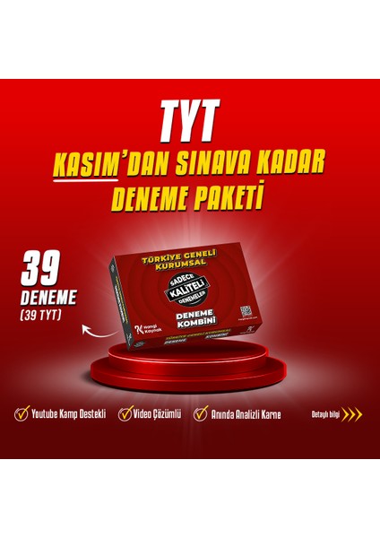 2026 Tyt Kasım'dan Sınava Kadar Deneme Paketi