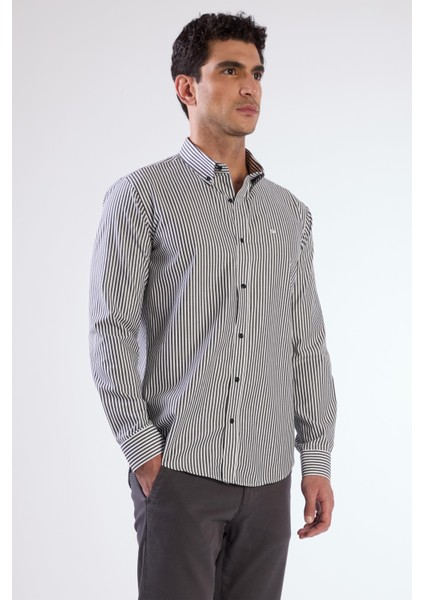 Siyah Kare Desen Erkek Gömlek - Regular Fıt fiyatları