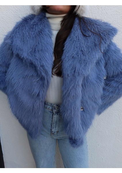 Şal Yaka Çıtçıtlı Suni Kürk modelleri