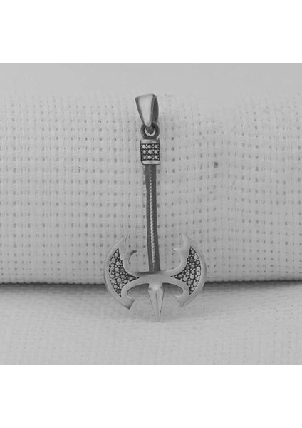 Özel Balta Tasarımlı 925 Ayar Gümüş Erkek Kolye Ucu