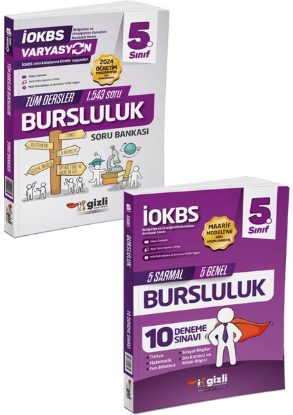 5. Sınıf Tüm Dersler Bursluluk Soru Bankası-Deneme Seti Bankası Gizli Yayınları