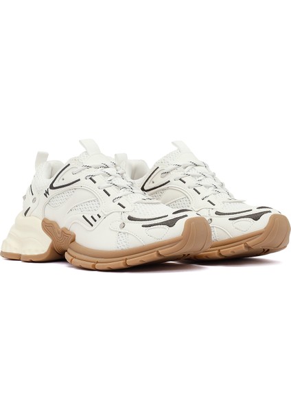Kadın Beyaz Bağcıklı Kalın Tabanlı Sneaker 25AFD430414 modelleri