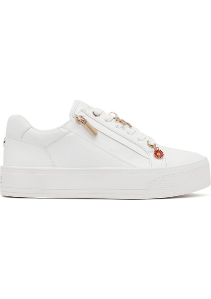 Kadın Beyaz Bağcıklı Kalın Tabanlı Sneaker 25AFD430918