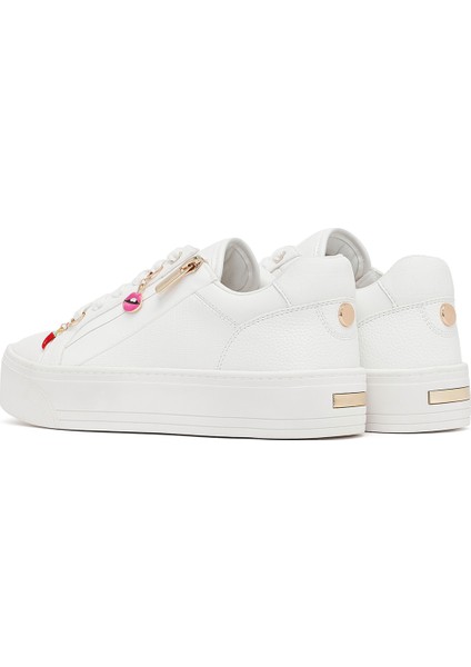 Kadın Beyaz Bağcıklı Kalın Tabanlı Sneaker 25AFD430918 indirimleri