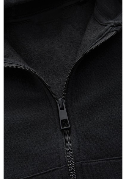 Erkek Çocuk Basic Düz Kapüşonlu Fermuarlı Sweatshirt fırsatları