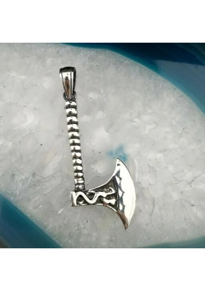 Balta Tasarımlı 925 Ayar Gümüş Erkek Kolye Ucu