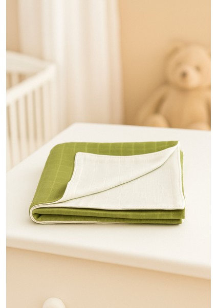 4'lü Müslin Bebek Seti – Çift Taraflı Müslin Örtü Pike, 2 Adet Mendil, Çift Taraflı Çıtçıtlı Ağızlık fiyatları