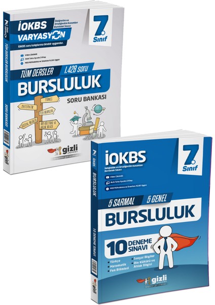 7. Sınıf Tüm Dersler Bursluluk Soru Bankası-Deneme Seti Bankası Gizli Yayınları
