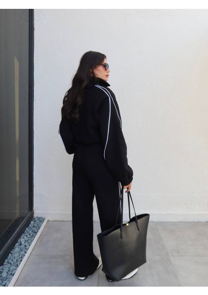 Şardonlu Yarım Fermuar Biyeli Takım indirimleri