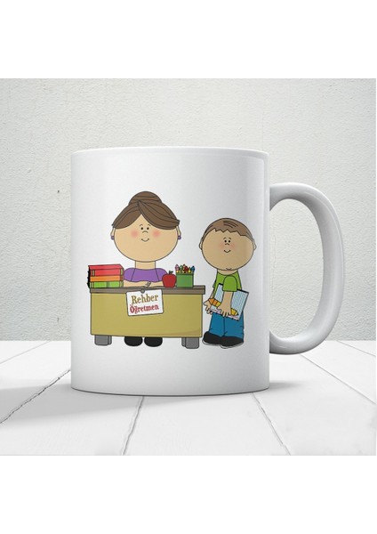 Rehber Öğretmenlerine Özel Öğretmenler Günü Hediyelik Baskılı Kupa