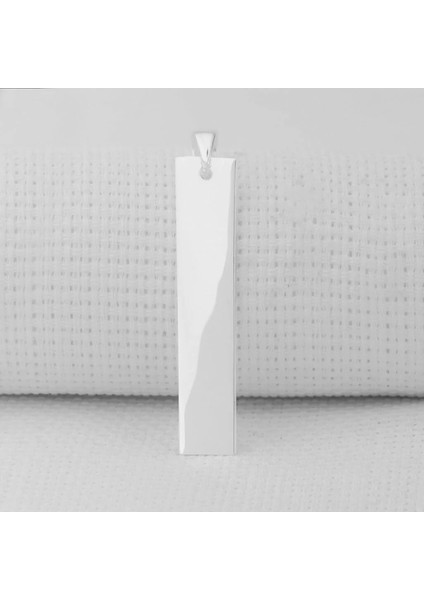 Plaka 925 Ayar Gümüş Erkek Kolye Ucu