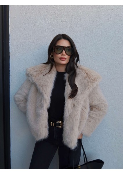 Şal Yaka Çıtçıtlı Suni Kürk fiyatları