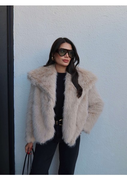 Şal Yaka Çıtçıtlı Suni Kürk fırsatları