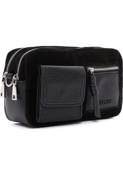 Kadın Siyah Uzun Askılı Çapraz Çanta 25WBD246514 indirimleri