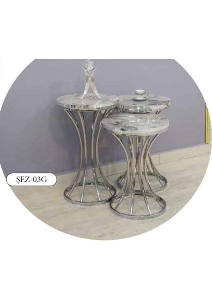 Mim Mermer - Gümüş Şelale Zigon Sehpa