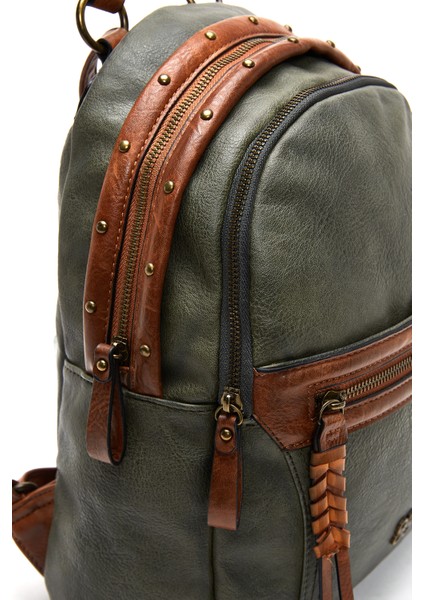 Kadın Haki Casual Sırt Çantası 25WBD2493FT