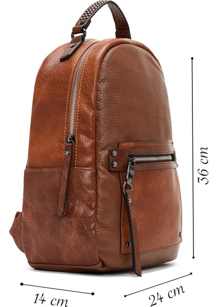 Kadın Taba Metal Detaylı Sırt Çantası 25WBD249818 fiyatları